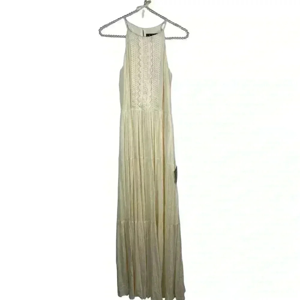 Lulus Cream Maxi Dress Size XS